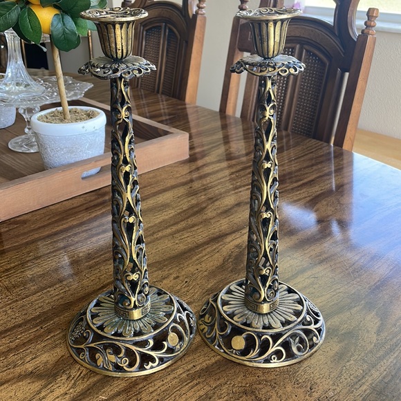 Brass candle holders - Picture 6 of 17